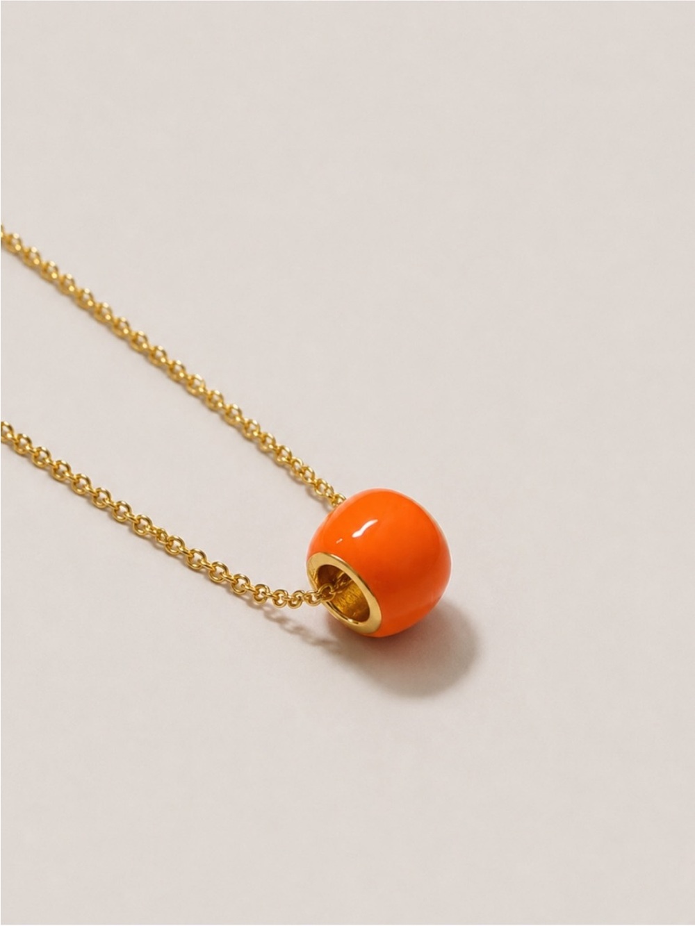New! Orange Neon Beaded Necklace NWOT 5024